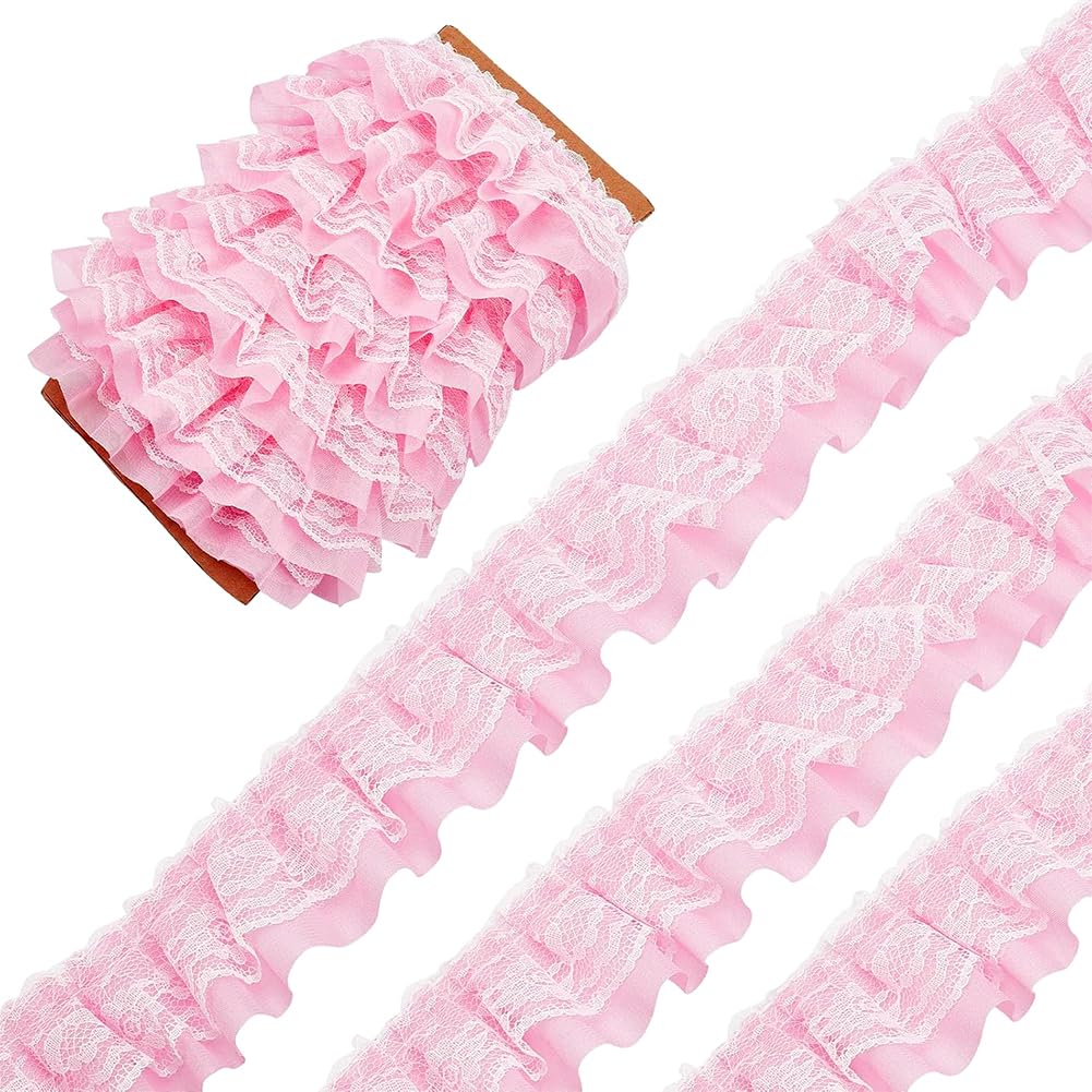 Amazon.com: GORGECRAFT 11 Yards Pink Double-Layer Pleated
